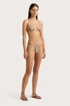 Elea Bikini Top Terracotta Stripe