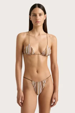 Elea Bikini Top Terracotta Stripe