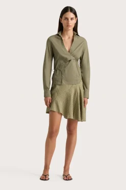Emalee Mini Skirt Oliander Khaki