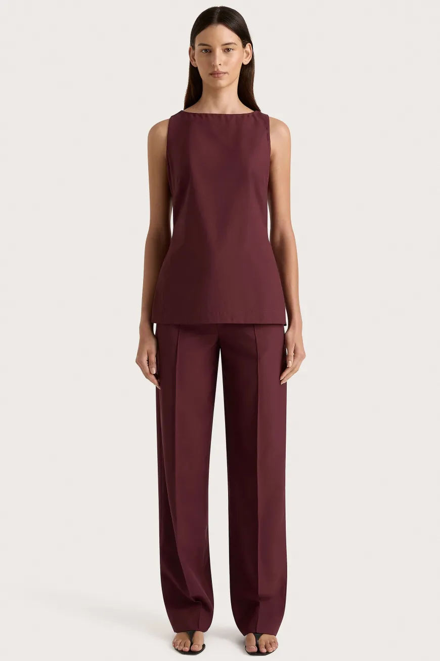 Emilie Trouser Bordeaux
