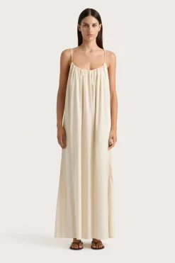 En Vau Maxi Dress Foam Taupe Stripe