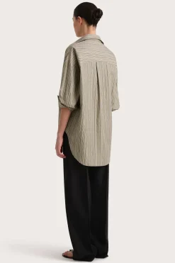 En Vau Shirt Khaki Stripe