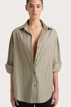 En Vau Shirt Khaki Stripe