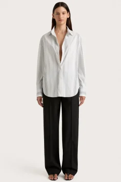 En Vau Shirt Striped Soft Blue