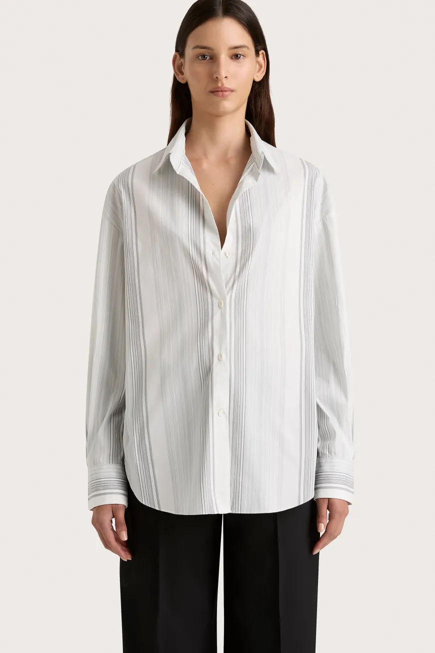 En Vau Shirt Striped Soft Blue