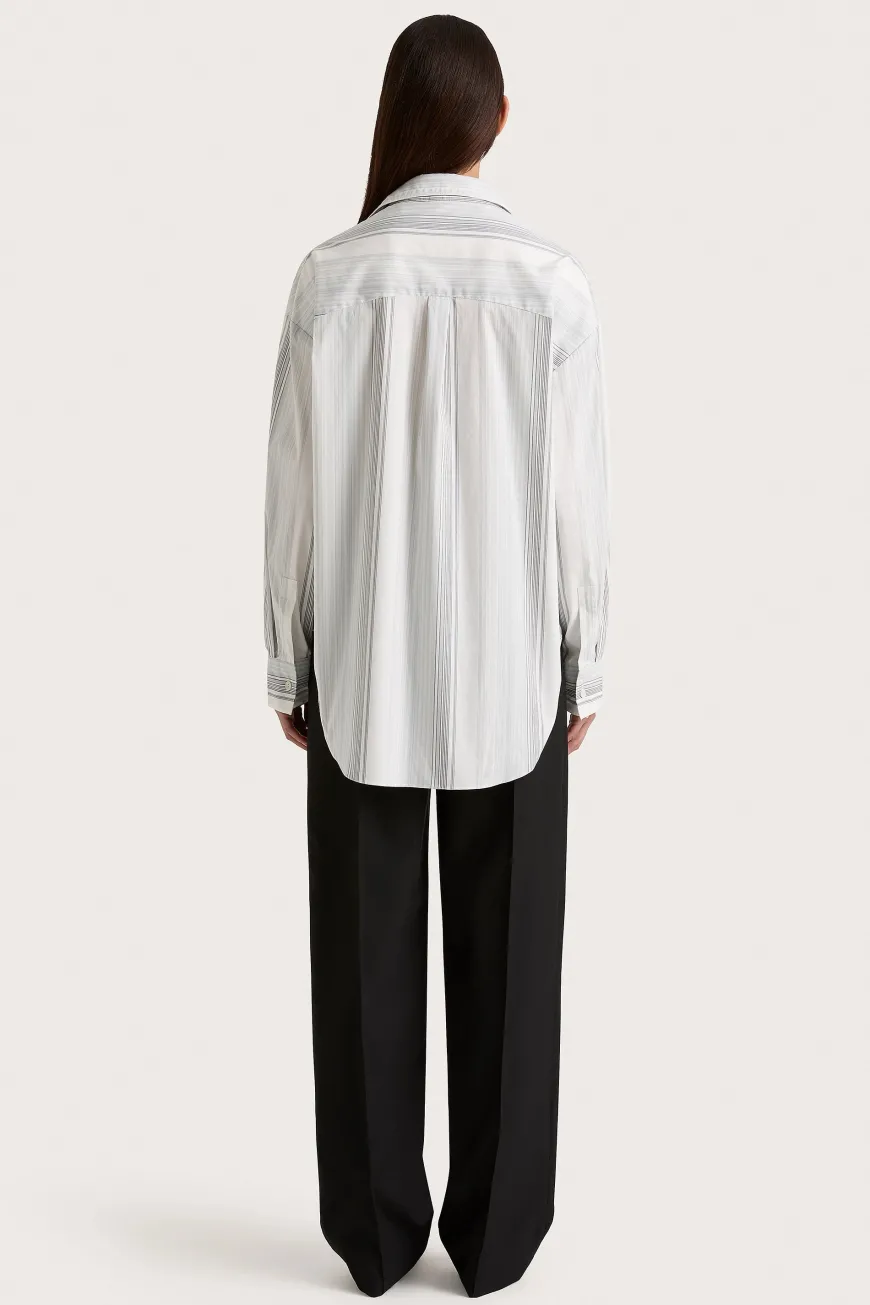 En Vau Shirt Striped Soft Blue
