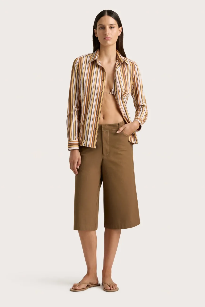 En Vau Shirt Terracotta Stripe