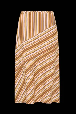 En Vau Skirt Terracotta Stripe