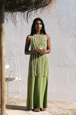Esposende Midi Dress Palm Green - Final Sale