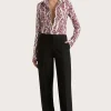 Estelle Fitted Shirt Striped Floral Wine