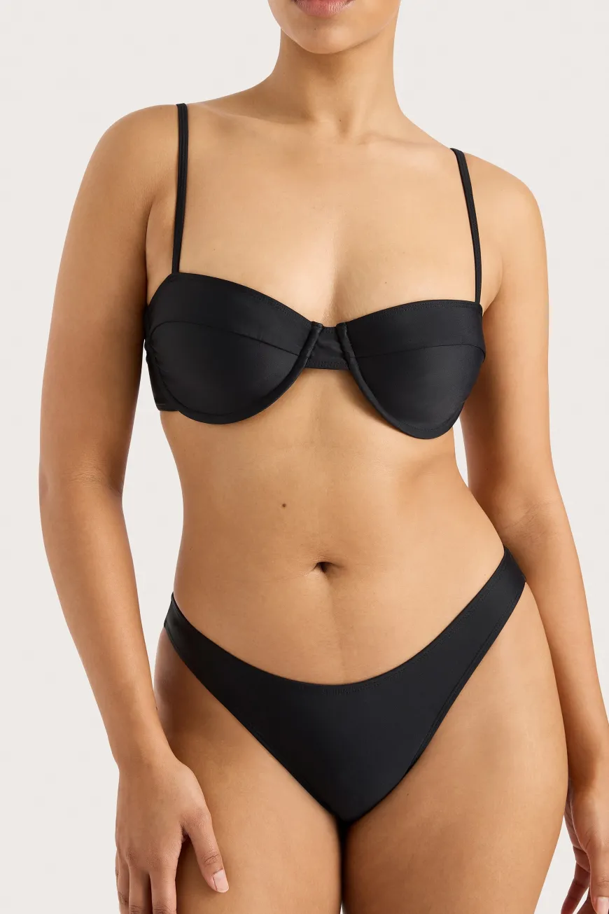 Farrah Bikini Top Black