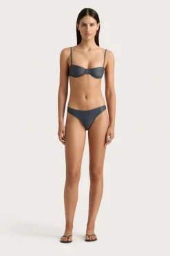Farrah Bikini Top Charred Navy