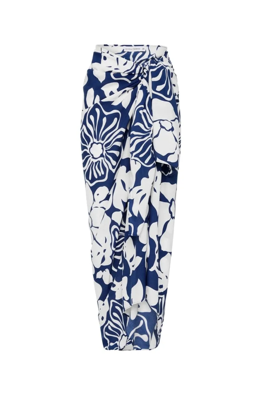Flavia Pareo Mica Floral Navy - Final Sale