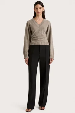 Frederikke Cashmere Sweater Taupe Marle