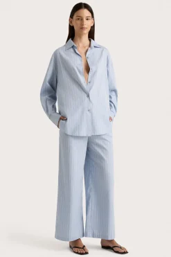 Freja Pant Blue Pinstripe