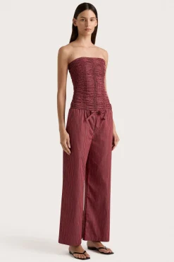 Freja Pant Wine Stripe