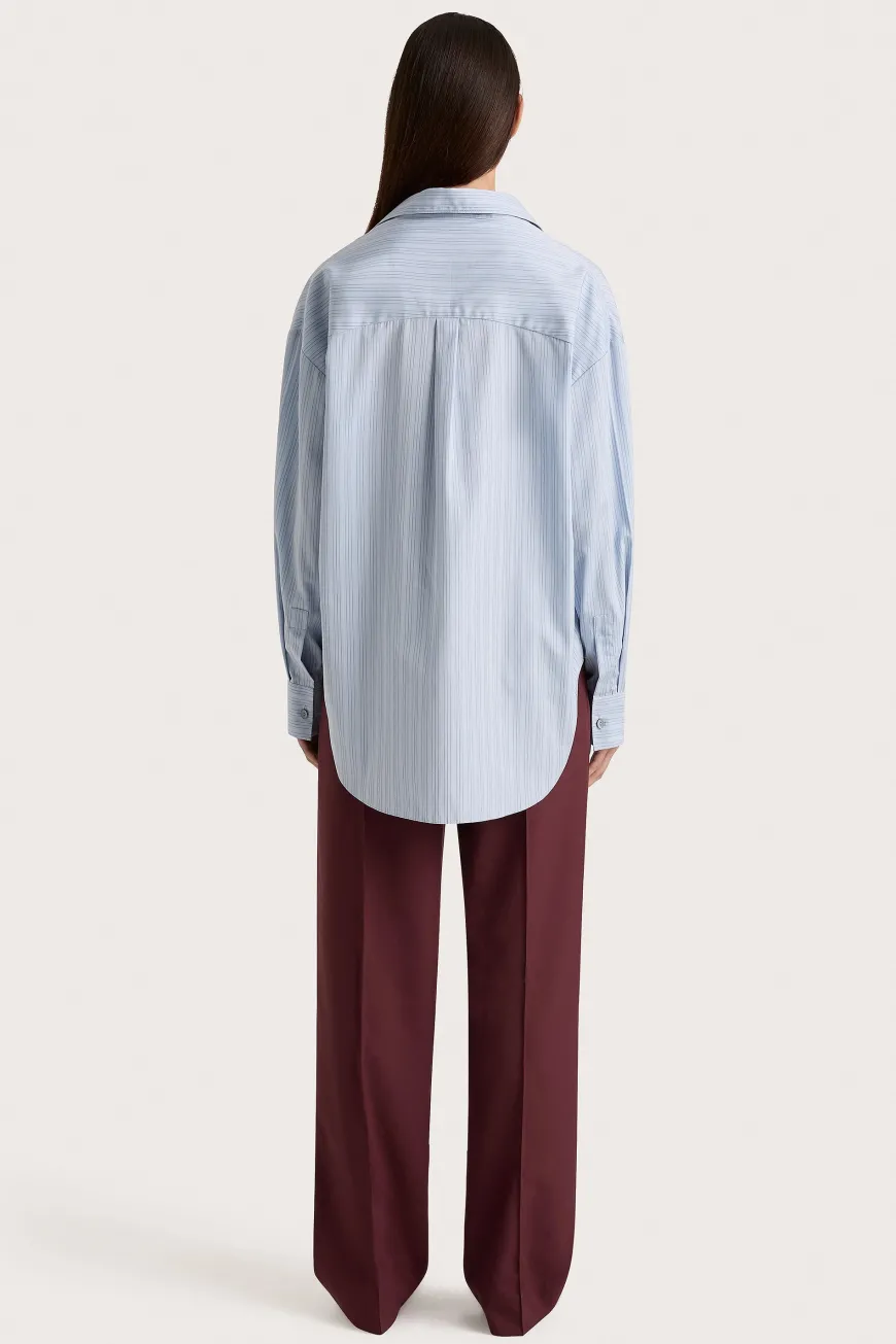 Freja Shirt Blue Pinstripe