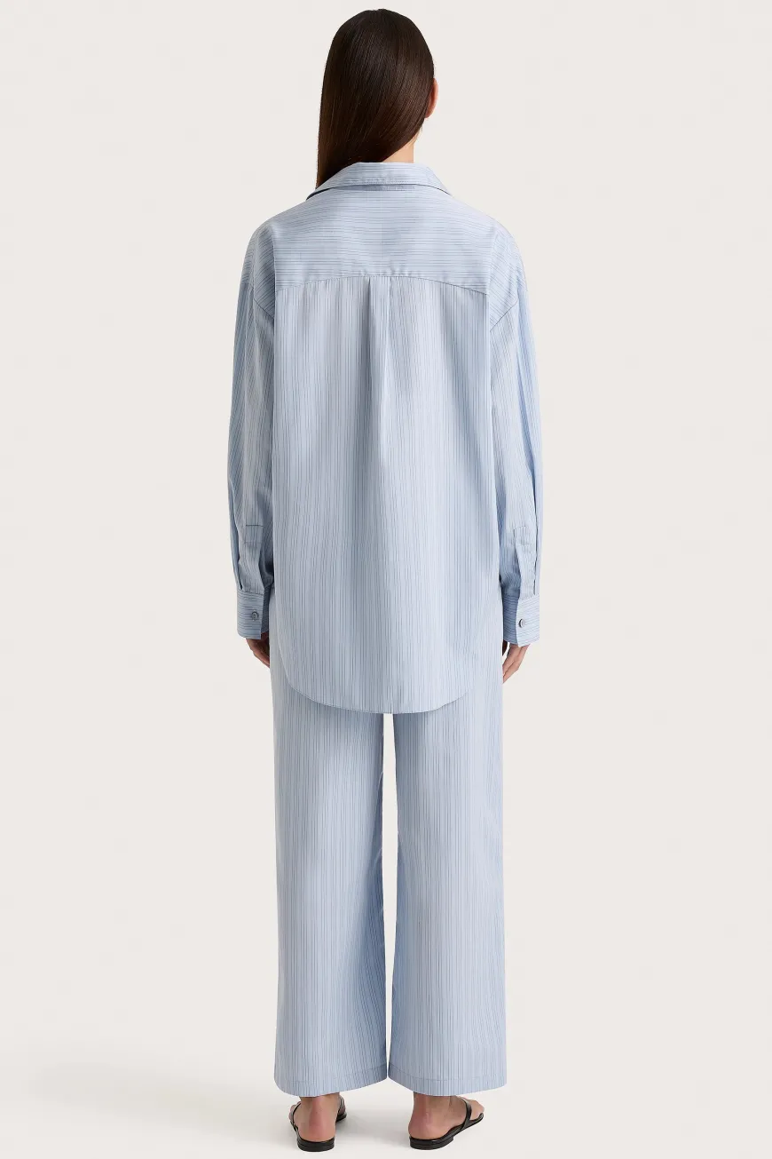Freja Shirt Blue Pinstripe
