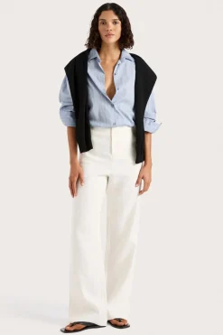 Freja Shirt Blue Pinstripe