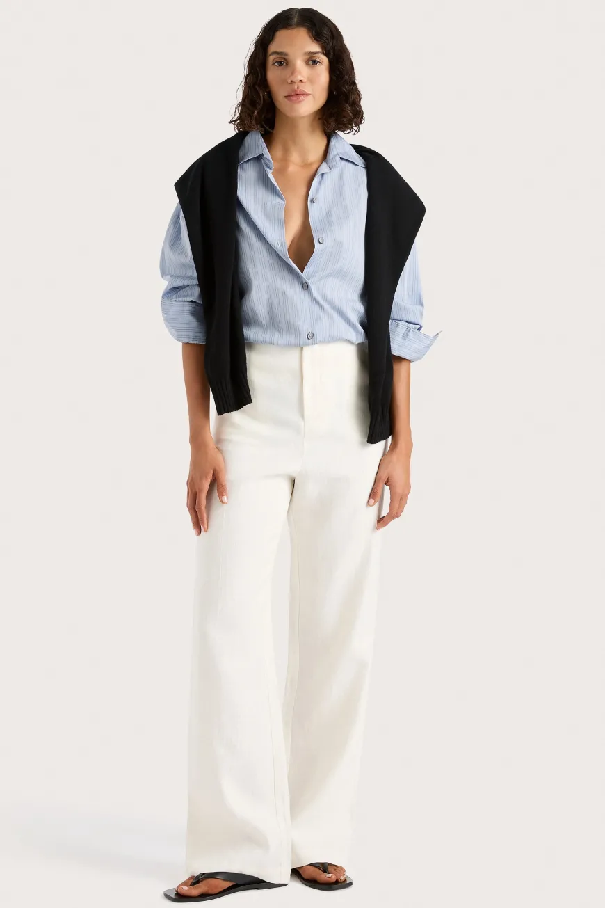 Freja Shirt Blue Pinstripe