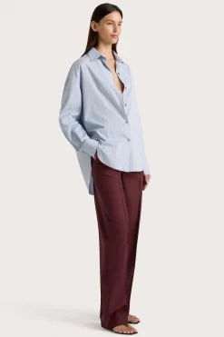 Freja Shirt Blue Pinstripe