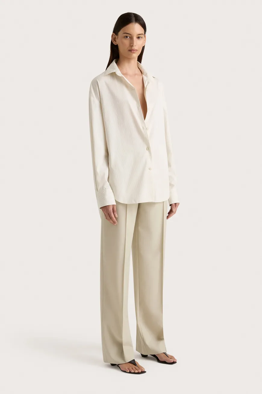 Freja Shirt Cream Pinstripe