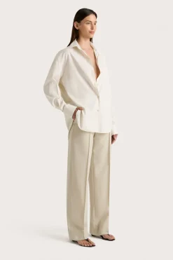 Freja Shirt Cream Pinstripe