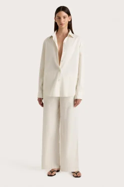 Freja Shirt Cream Pinstripe