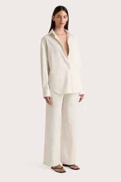 Freja Shirt Cream Pinstripe