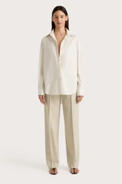Freja Shirt Cream Pinstripe