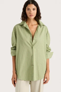 Freja Shirt Green Stripe