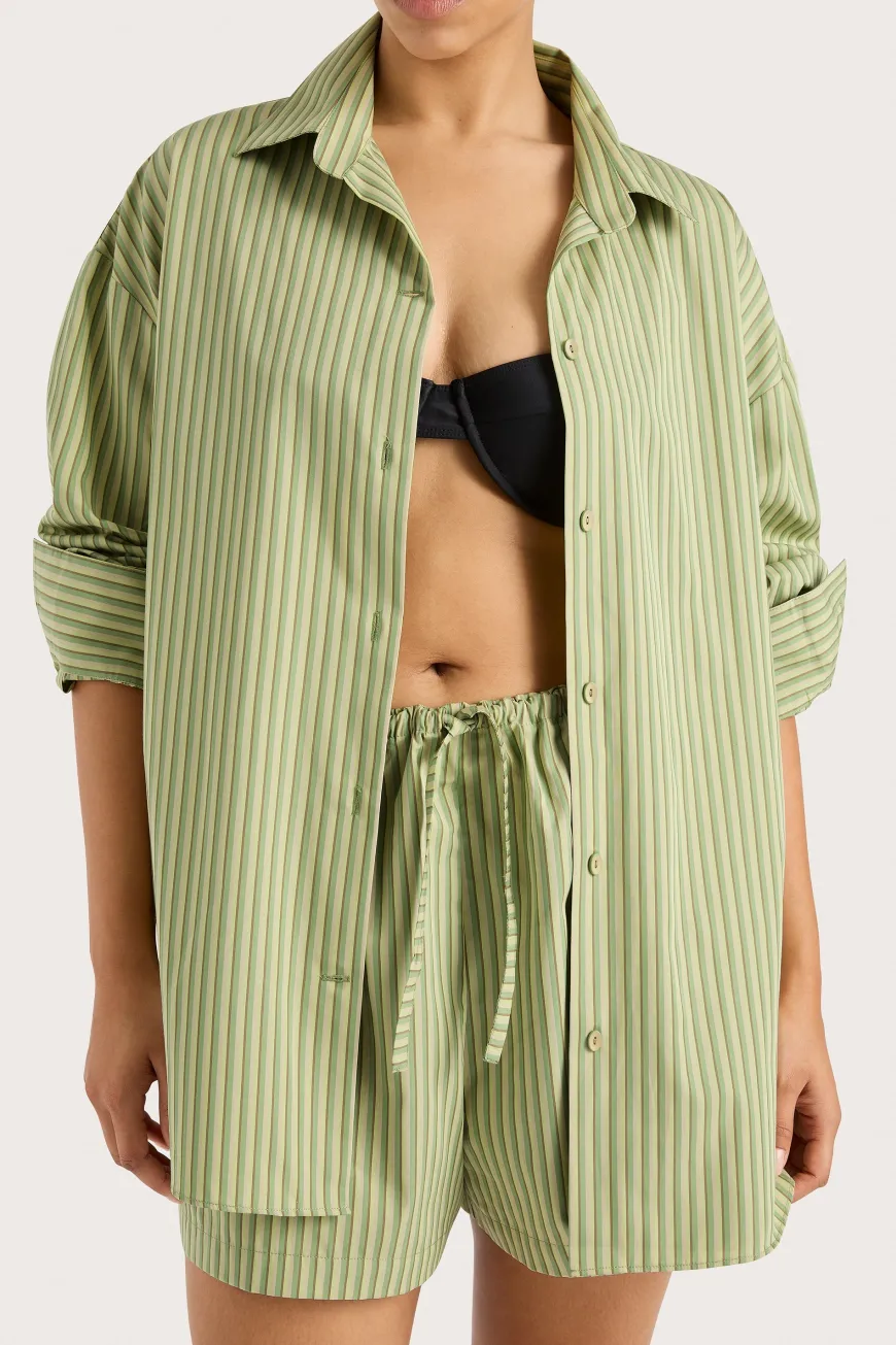 Freja Shirt Green Stripe