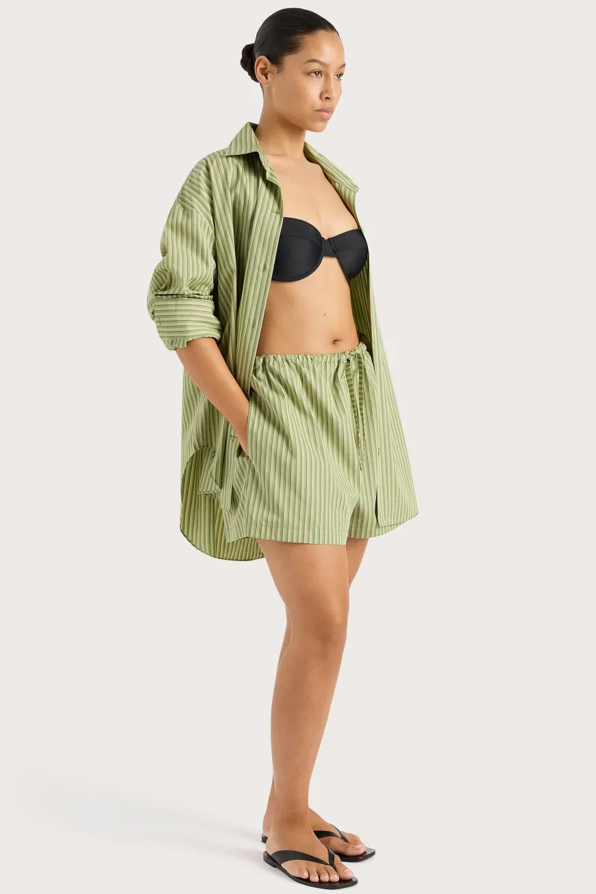 Freja Shirt Green Stripe
