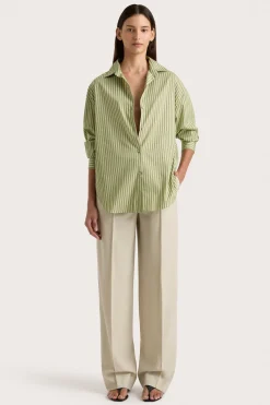 Freja Shirt Green Stripe