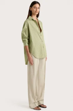 Freja Shirt Green Stripe