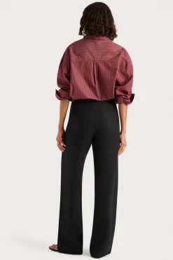 Freja Shirt Wine Stripe