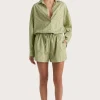 Freja Shorts Green Stripe