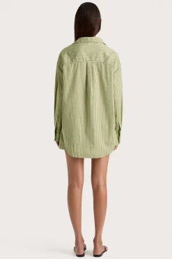 Freja Shorts Green Stripe
