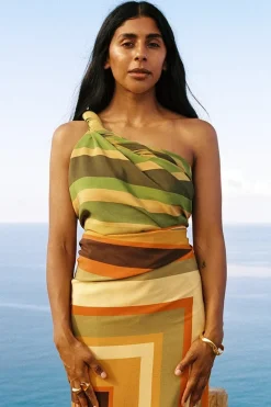 Fátima Pareo Cisco Stripe Palm - Final Sale