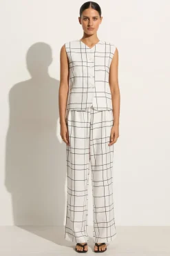 Genio Vest Letizia Check White