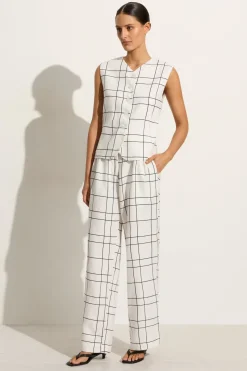 Genio Vest Letizia Check White