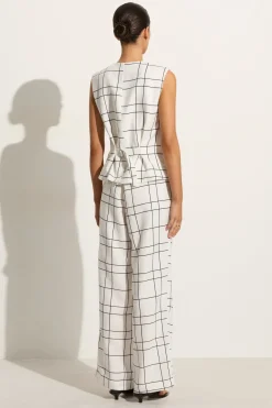 Genio Vest Letizia Check White