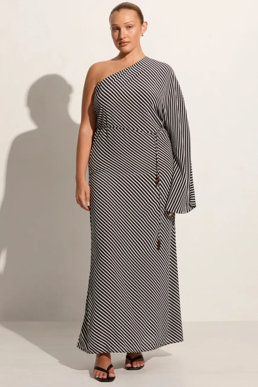 Gino Maxi Dress Toscano Stripe Black