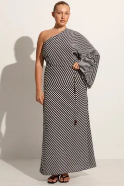 Gino Maxi Dress Toscano Stripe Black