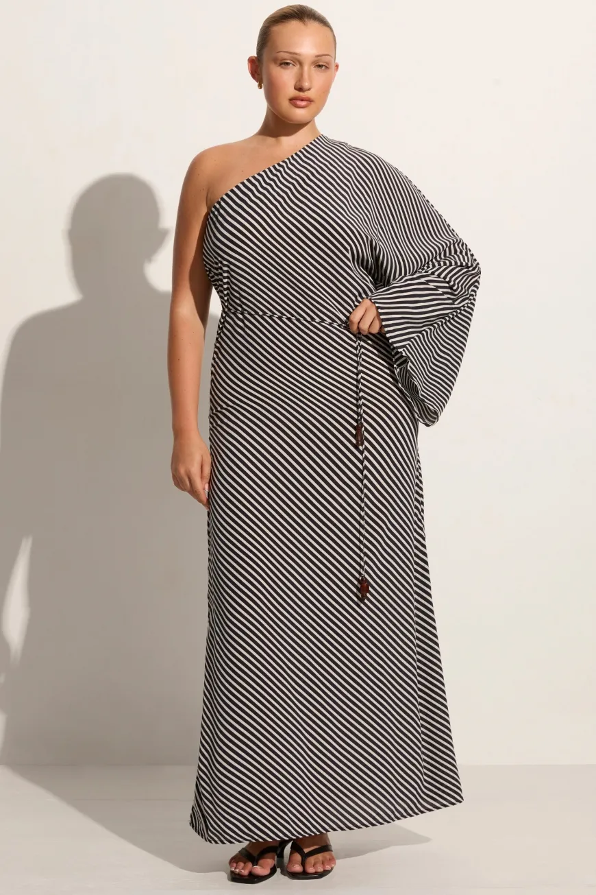 Gino Maxi Dress Toscano Stripe Black