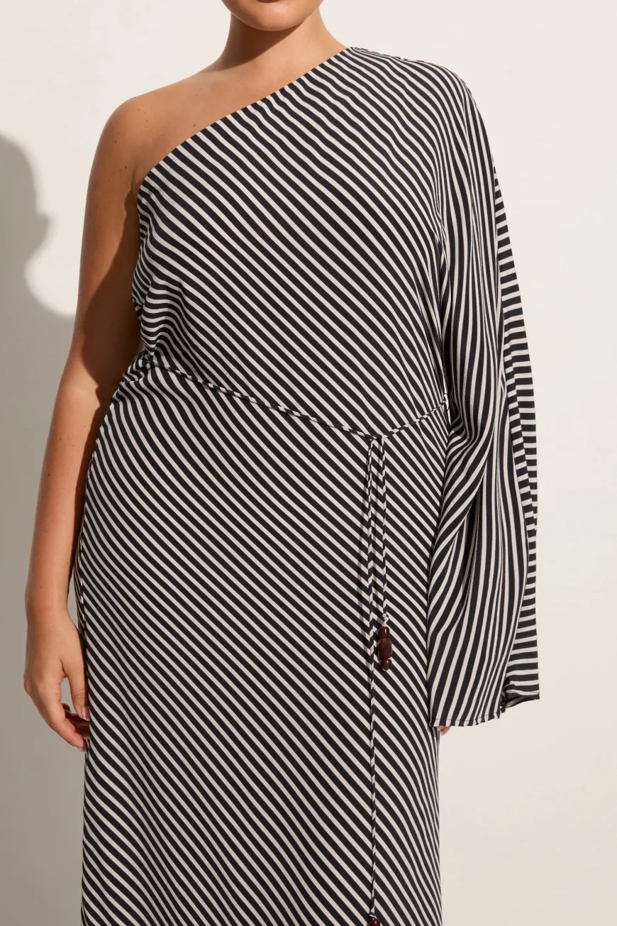 Gino Maxi Dress Toscano Stripe Black