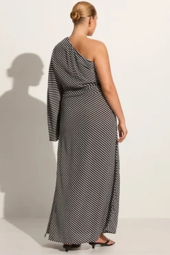 Gino Maxi Dress Toscano Stripe Black