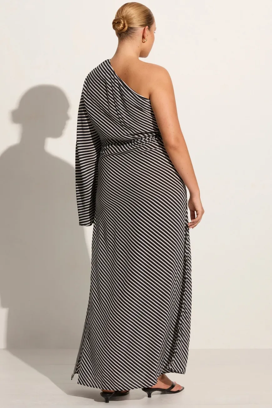 Gino Maxi Dress Toscano Stripe Black