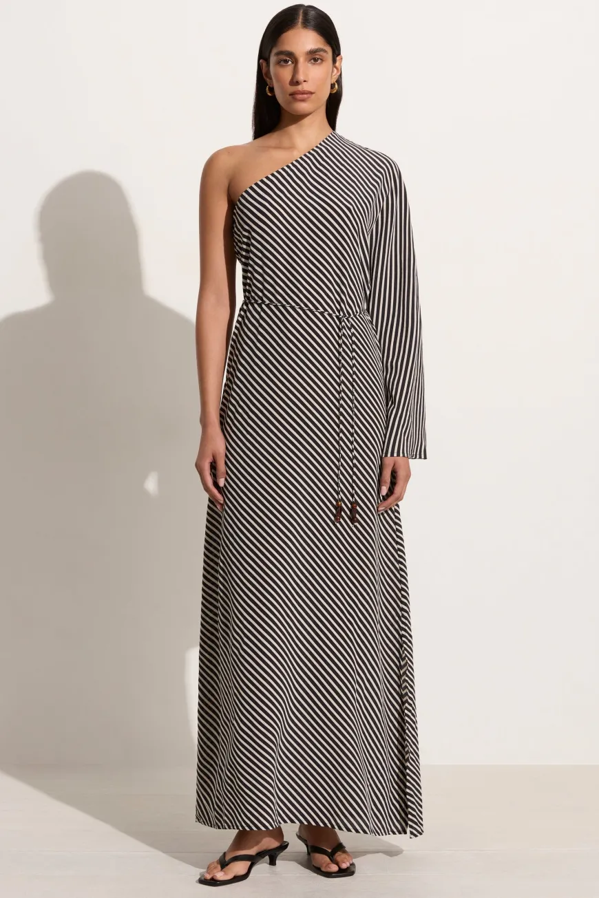Gino Maxi Dress Toscano Stripe Black