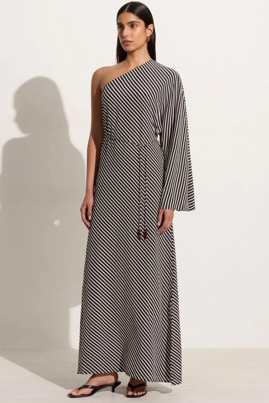 Gino Maxi Dress Toscano Stripe Black